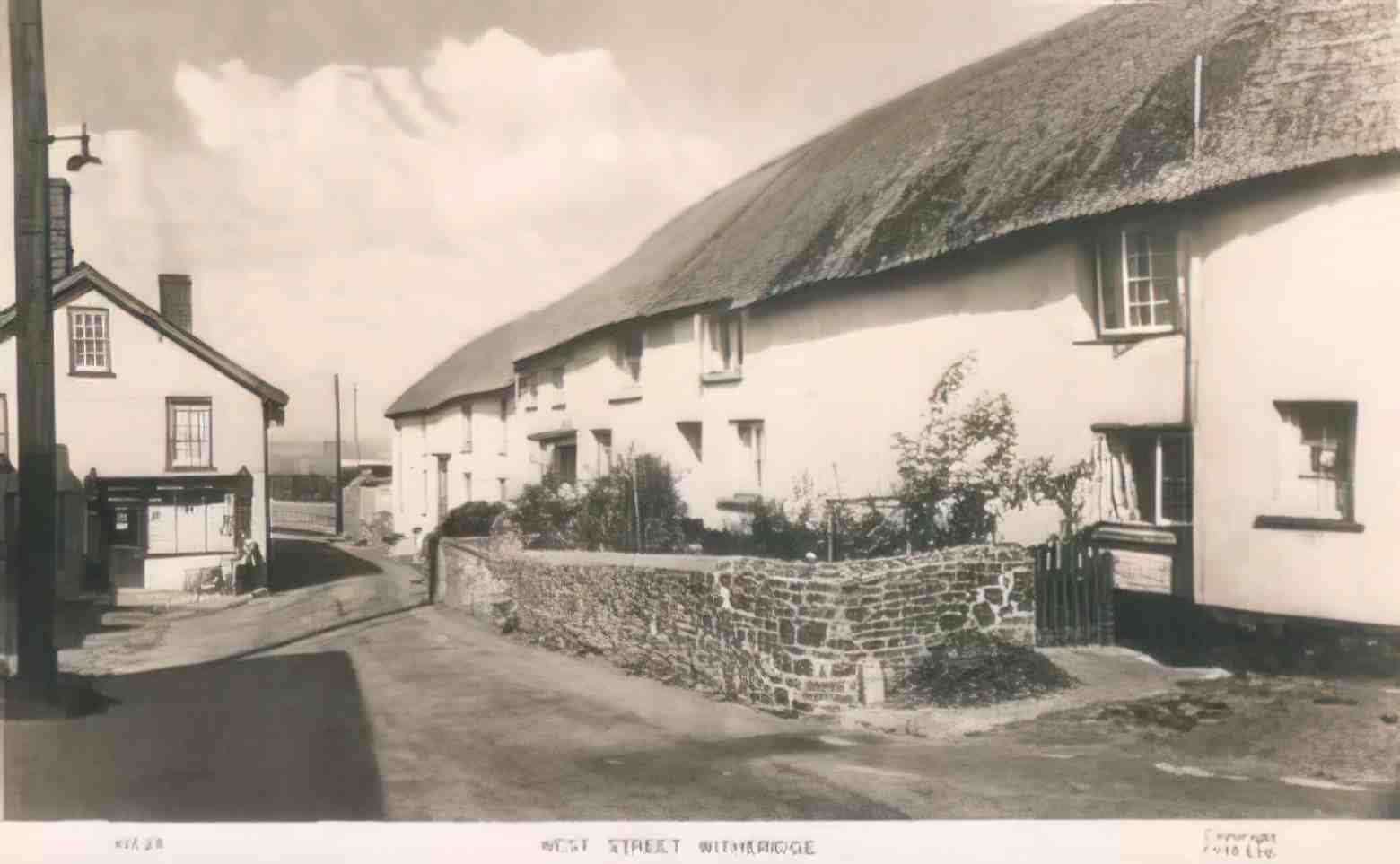 Devon Witheridge West Street 1950s Vintage A4 Photo Print