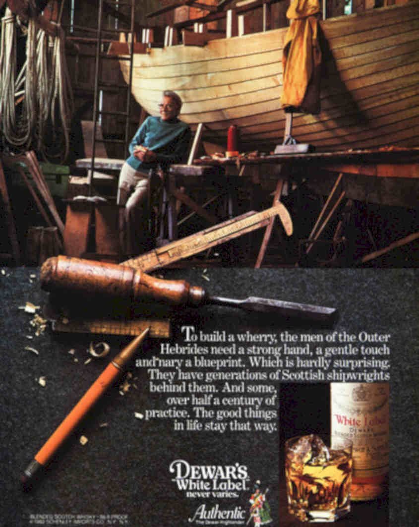 Dewars Shipwright Mallet Vintage Retro Advert Poster A4 Photo Print