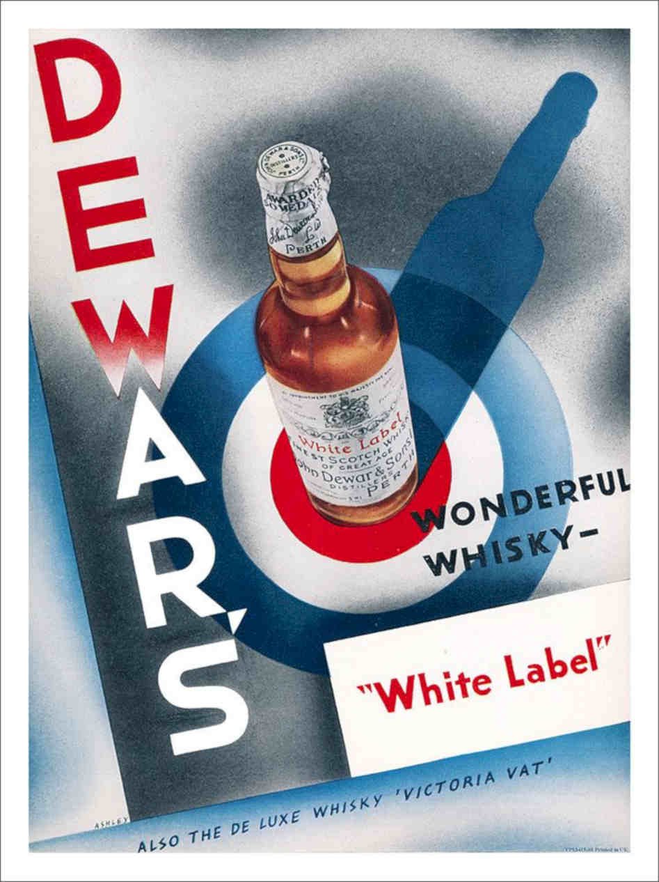 Dewars Whisky 1930s Vintage Retro Advert Poster A4 Photo Print