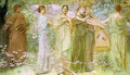 Dewing Thomas The Days 1886 A4 Photo Print