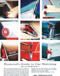 Diamond Car Lights Vintage Retro Advert Poster A4 Photo Print