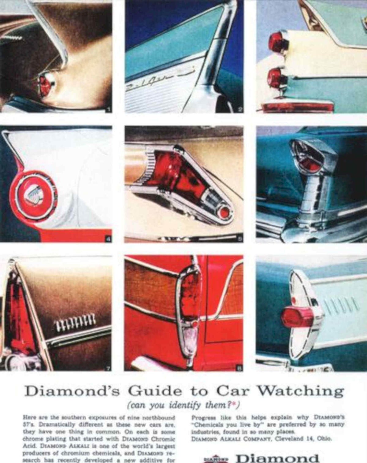 Diamond Car Lights Vintage Retro Advert Poster A4 Photo Print