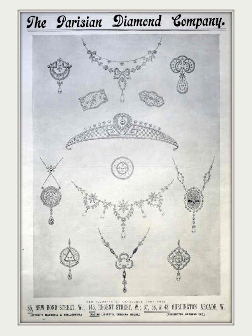 Diamond Jewelry Paris Vintage Retro Advert Poster A4 Photo Print