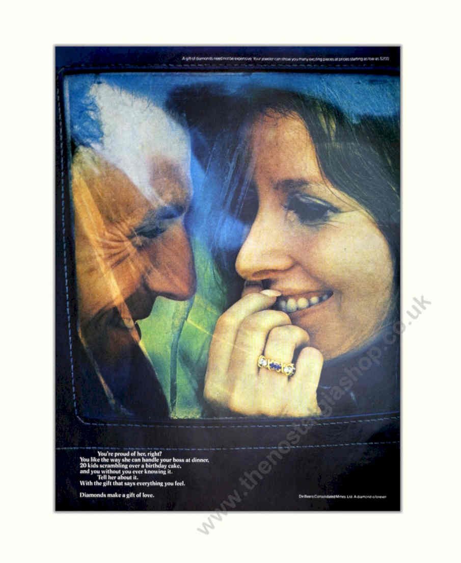 Diamond Ring Love 1 Vintage Retro Advert Poster A4 Photo Print