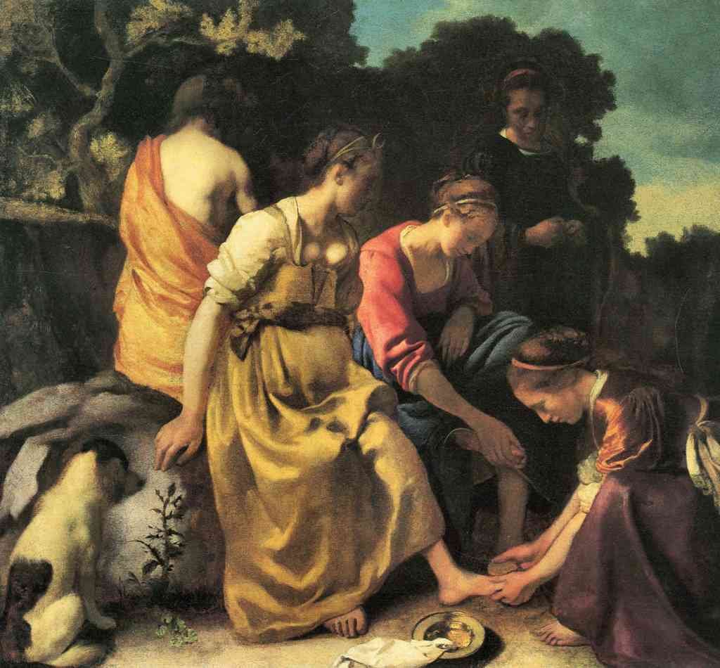 Diana And Her Nymphs Vermeer A4 Photo Print
