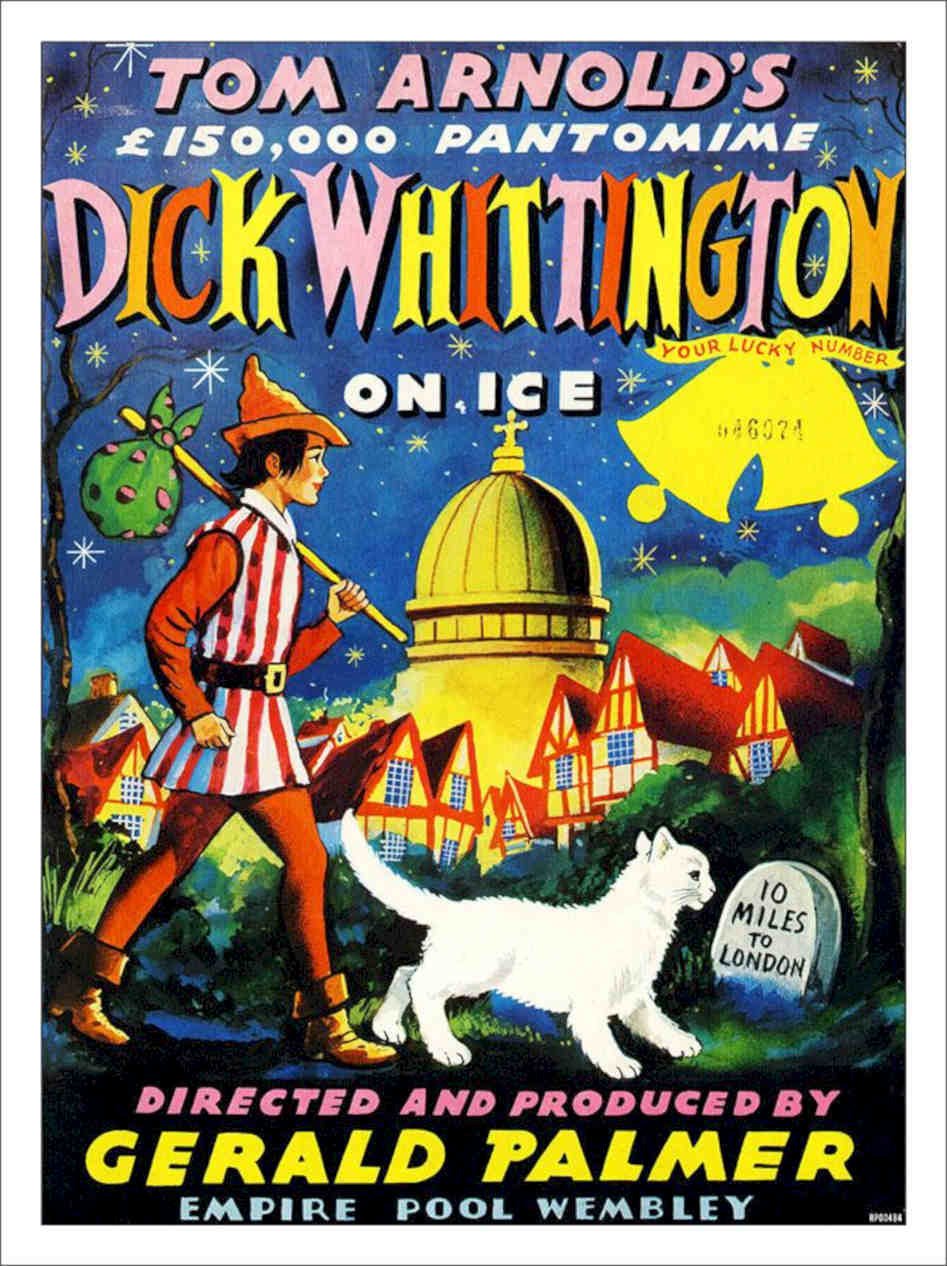 Dick Whittington Pantomime Empire Wembley Vintage Retro Advert Poster A4 Photo 