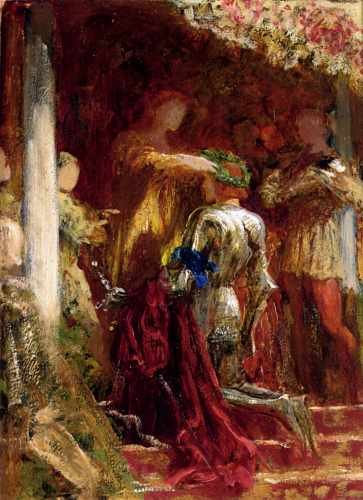 Dicksee Sir Francis Bernard Victory A Knight Being Crowned With A Laurel Wreath A4 Photo Print