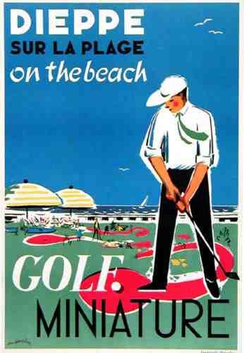 Dieppe Miniature Golf Beach Gambier 1950S Vintage Advert A4 Photo Print