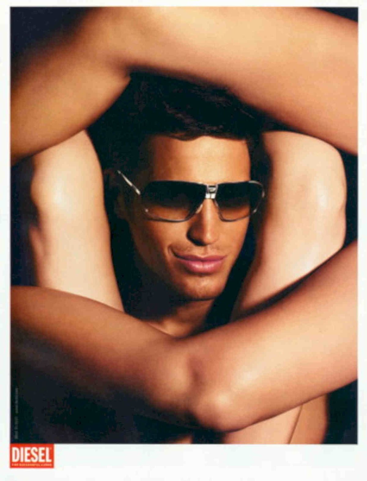 Diesel Model Sunglasses Vintage Retro Advert Poster A4 Photo Print