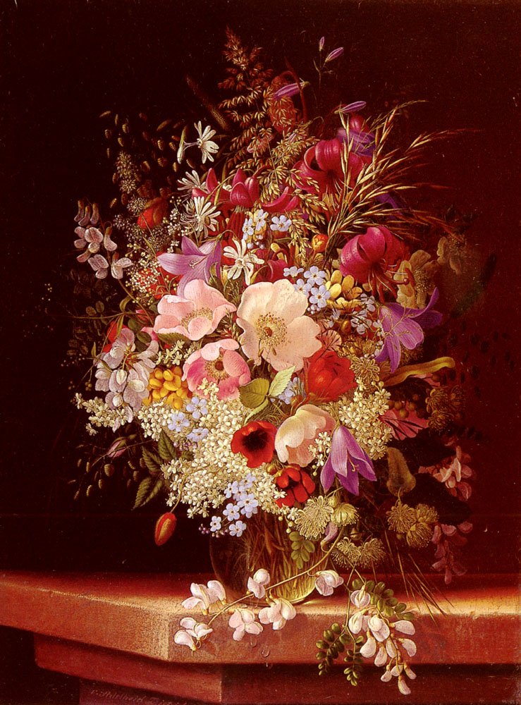 Dietrich Adelheid Still Life With Flowers Art A4 Photo Print