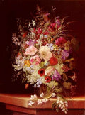 Dietrich Adelheid Still Life With Flowers A4 Photo Print