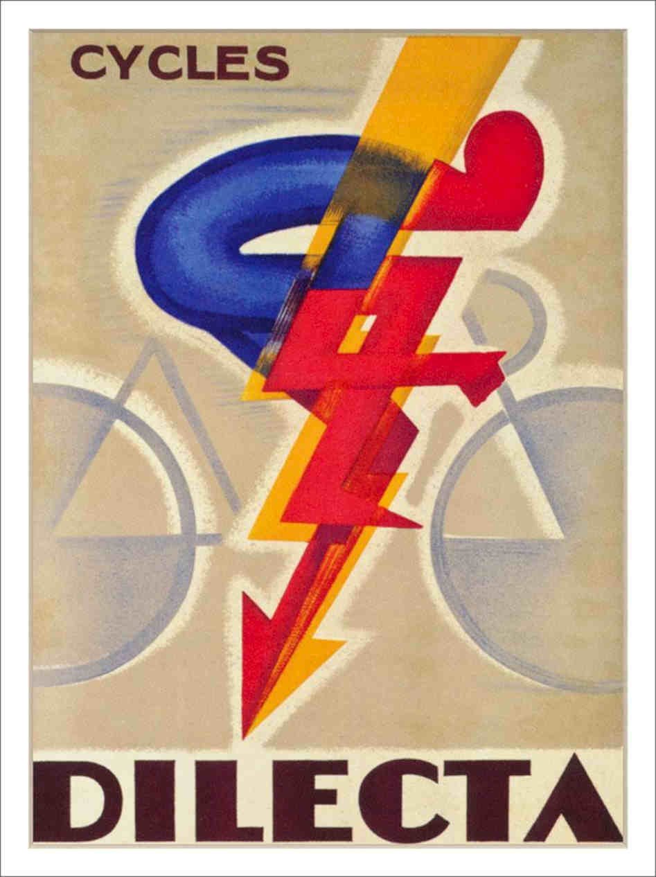 Dilecta Cycles 1930s Cycling Advertising Poster Vintage Retro Advert Poster A4 