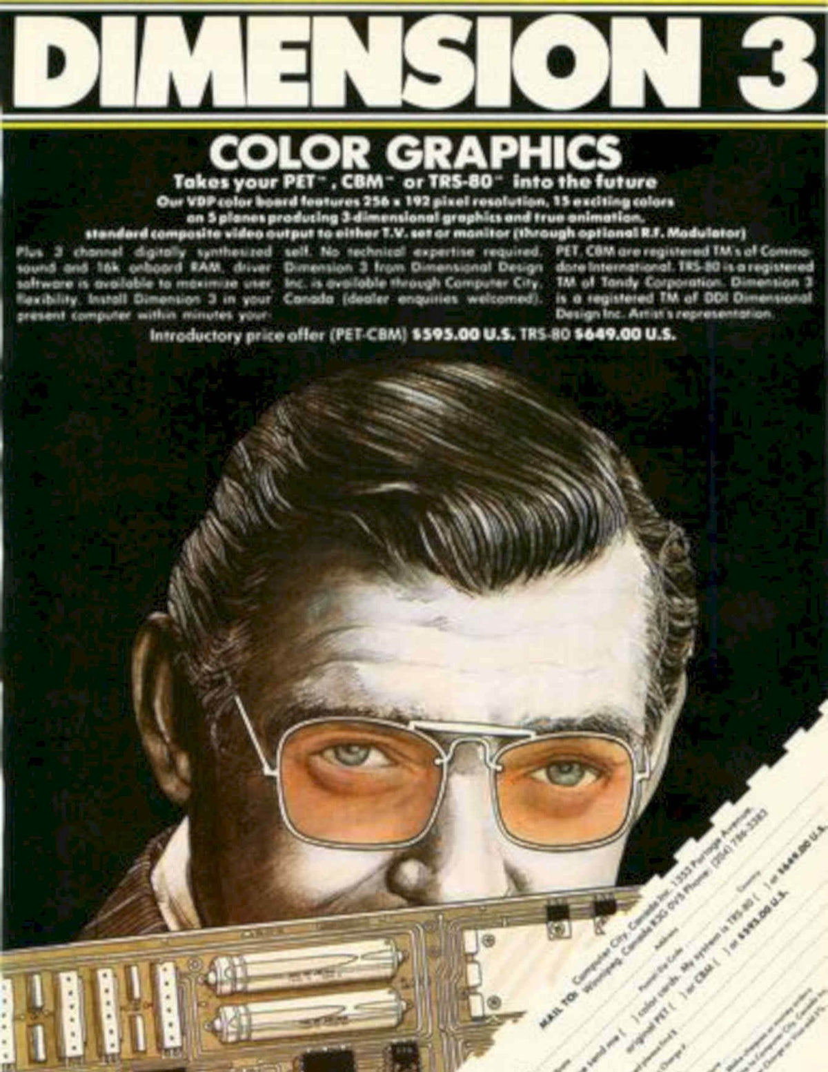 Dimension 3 Graphics Vintage Retro Advert Poster A4 Photo Print