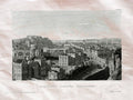 Dinburgh High Street Scotland England Meyer 1850 Vintage A4 Photo Print