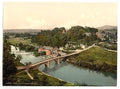 Dinham Bridge and Ludlow Vintage A4 Photo Print