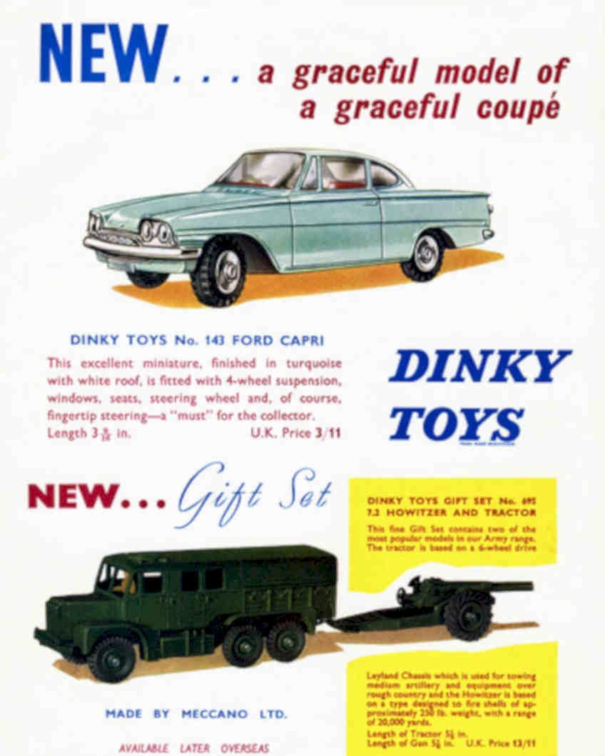 Dinky Capri Howitzer Vintage Retro Advert Poster A4 Photo Print