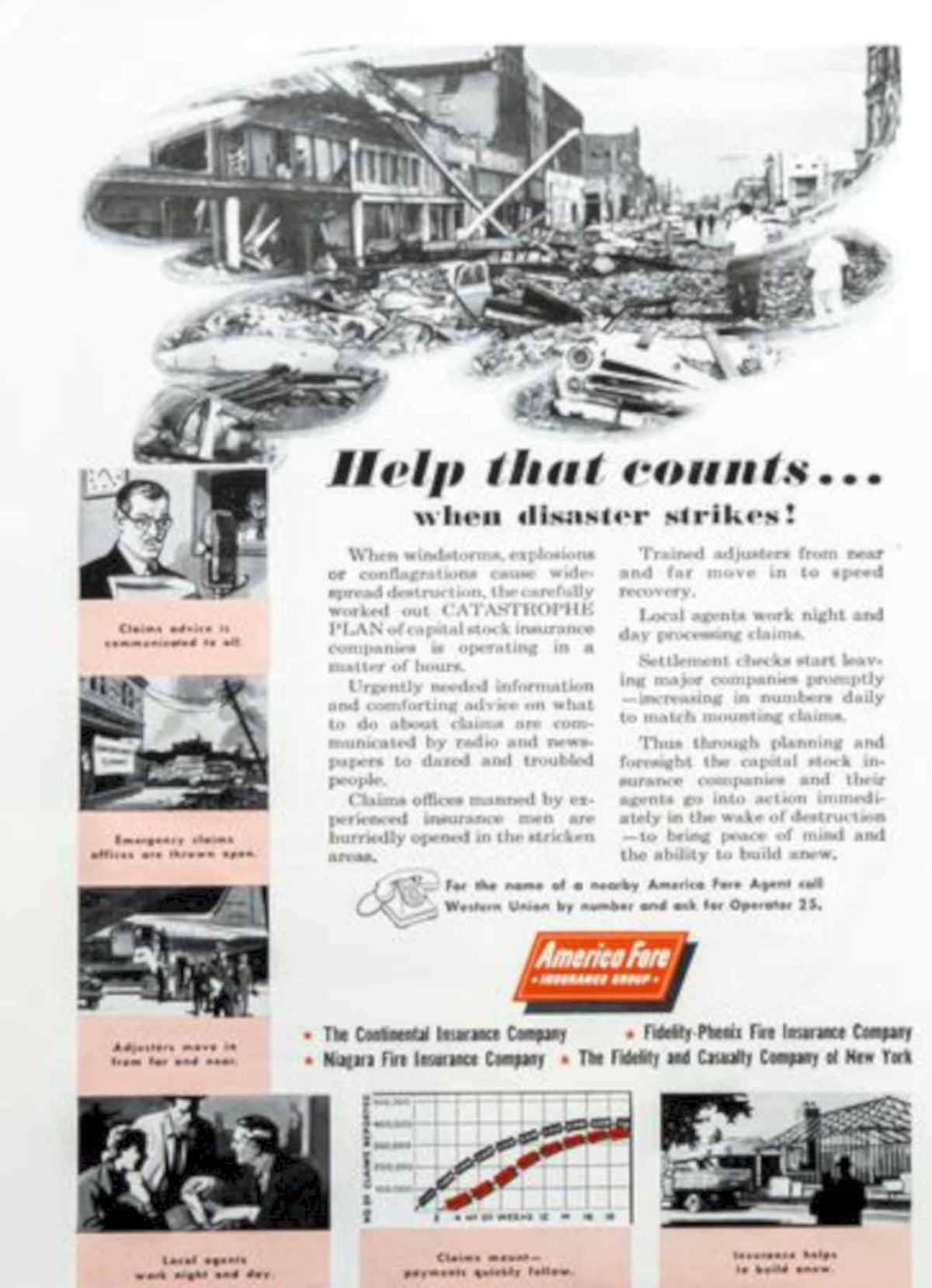 Disaster Plan Insurance Vintage Retro Advert Poster A4 Photo Print