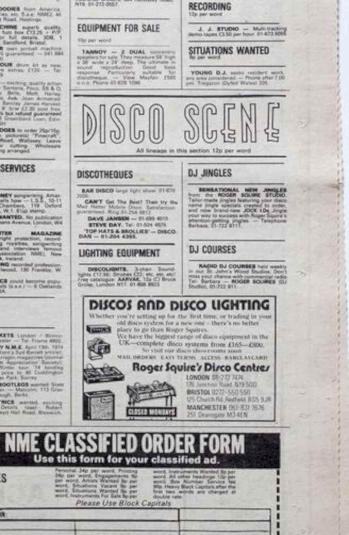 Disco Scene Lighting Vintage Retro Advert Poster A4 Photo Print