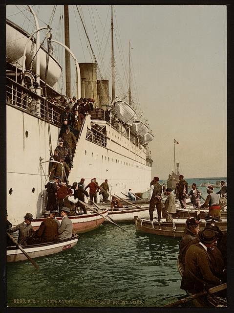 Disembarking from a ship II Algiers Vintage A4 Photo Print