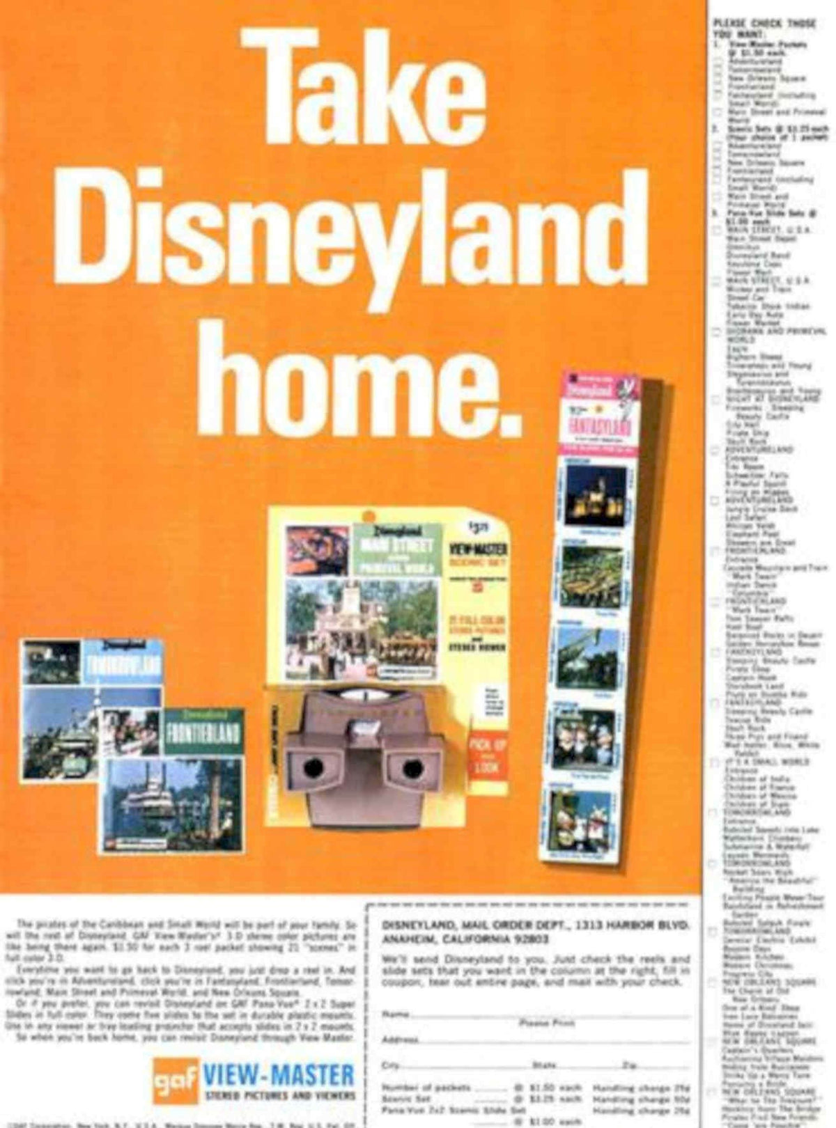 Disneyland Frontierland Fantasy Vintage Retro Advert Poster A4 Photo Print
