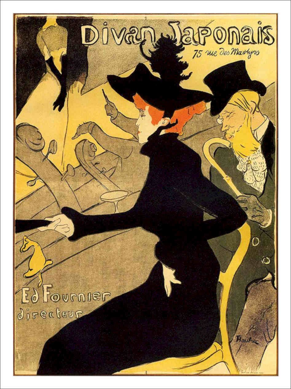 Divan Japonais Toulouse Lautrec 1893 Vintage Retro Advert Poster A4 Photo Print