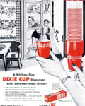 Dixie Cup Dispenser Vintage Retro Advert Poster A4 Photo Print