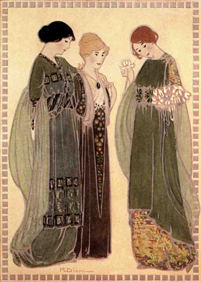 Dixon Rachel Taft Costume design and home planning 1916 Three Ladies 2 A4 Photo Print