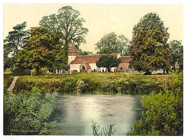 Dixton Ferry and Church Monmouth Vintage A4 Photo Print