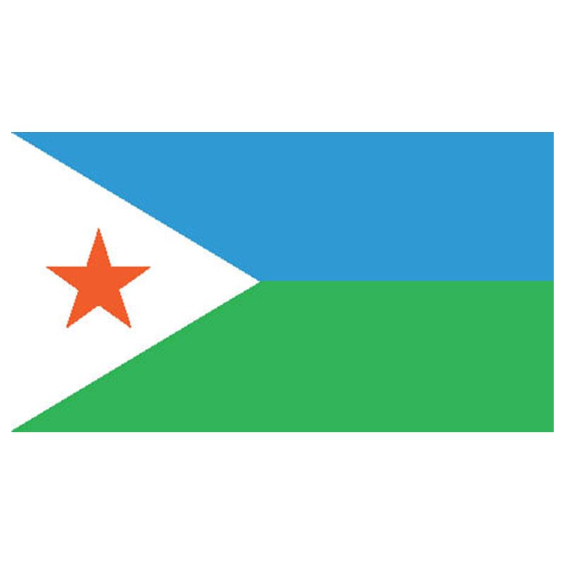 Djibouti Flag N1766 A4 Photo Print