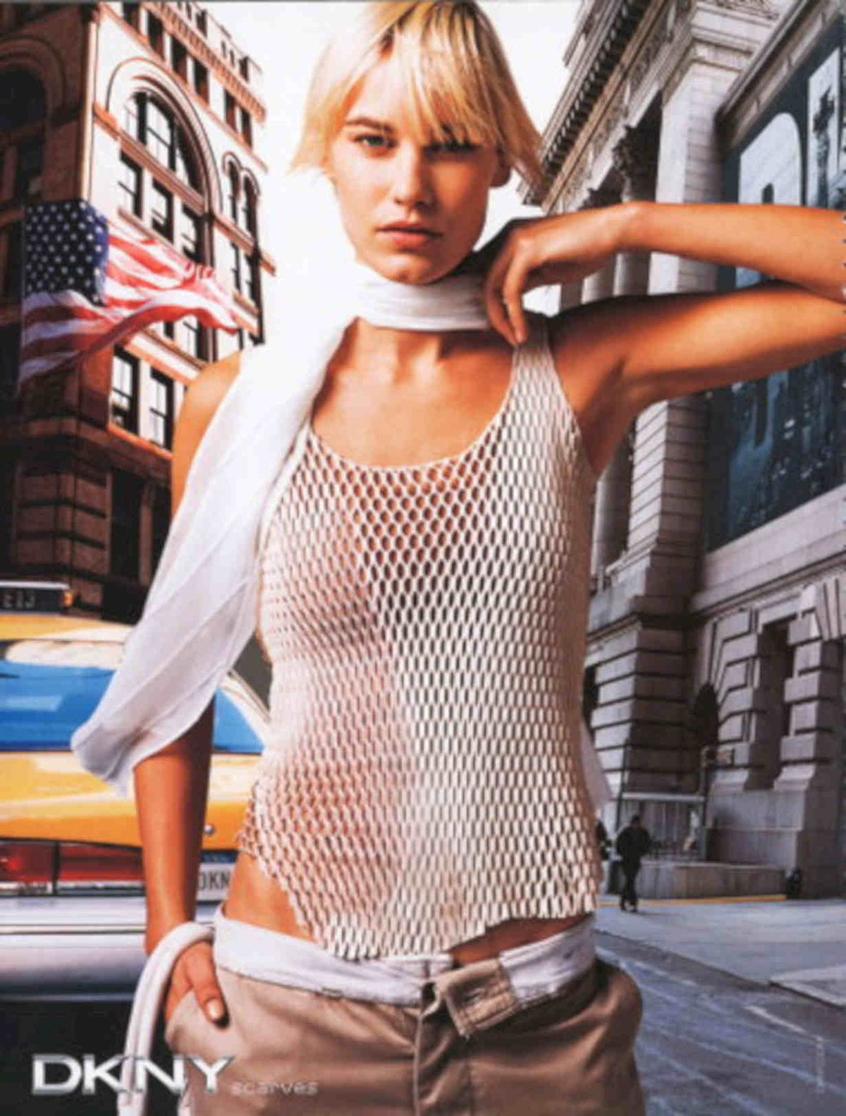 Dkny Scarves Nyc Vintage Retro Advert Poster A4 Photo Print