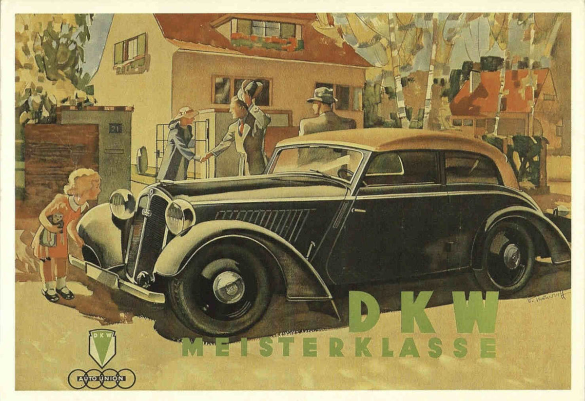 Dkw Meisterklasse Auto Vintage Retro Advert Poster A4 Photo Print