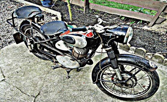 Dkw Rt200 motorbike A4 Photo Print
