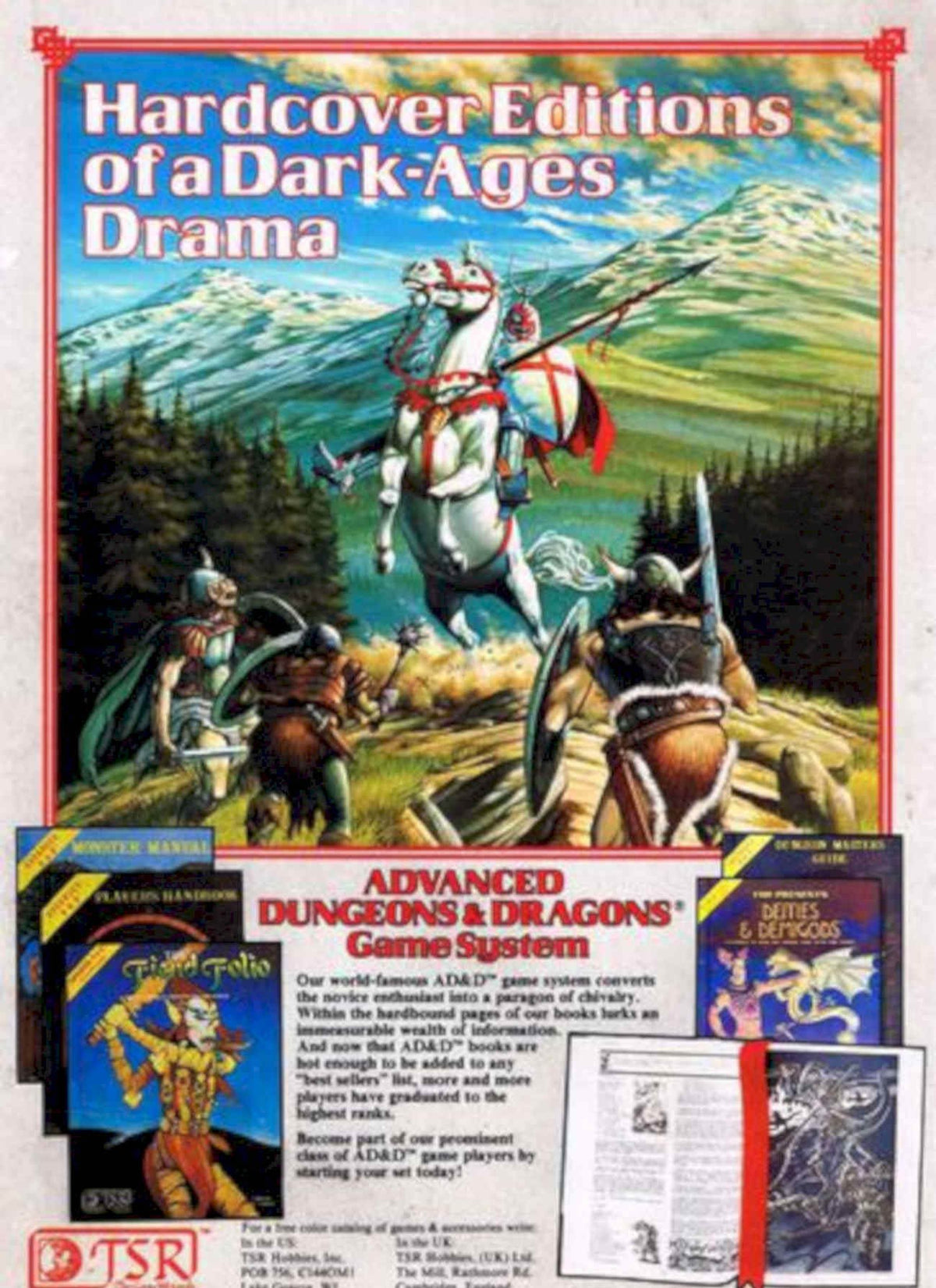 Dnd Knight Game Vintage Retro Advert Poster A4 Photo Print