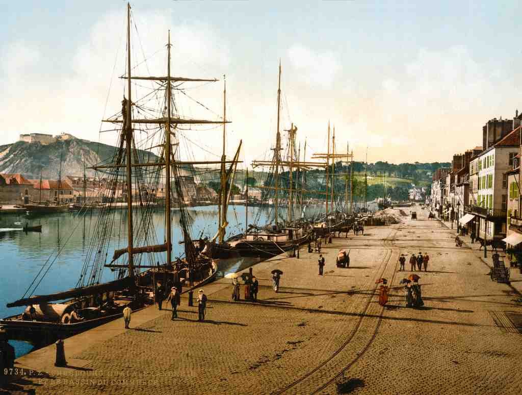 Docks Cherbourg France Vintage A4 Photo Print