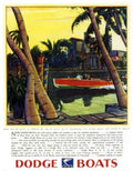 Dodge Boats Speedboat Vintage Retro Advert Poster A4 Photo Print