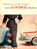 Dodge Flashes Convertible 1950s Vintage Retro Advert Poster