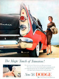 Dodge Sedan Magic 2 1950s Vintage Retro Advert Poster