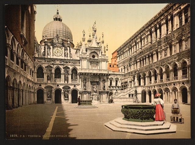 Doges Palace, Venice, Vintage A4 Photo Print