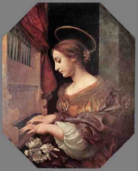 Dolci Carlo St Cecilia At The Organ A4 Photo Print