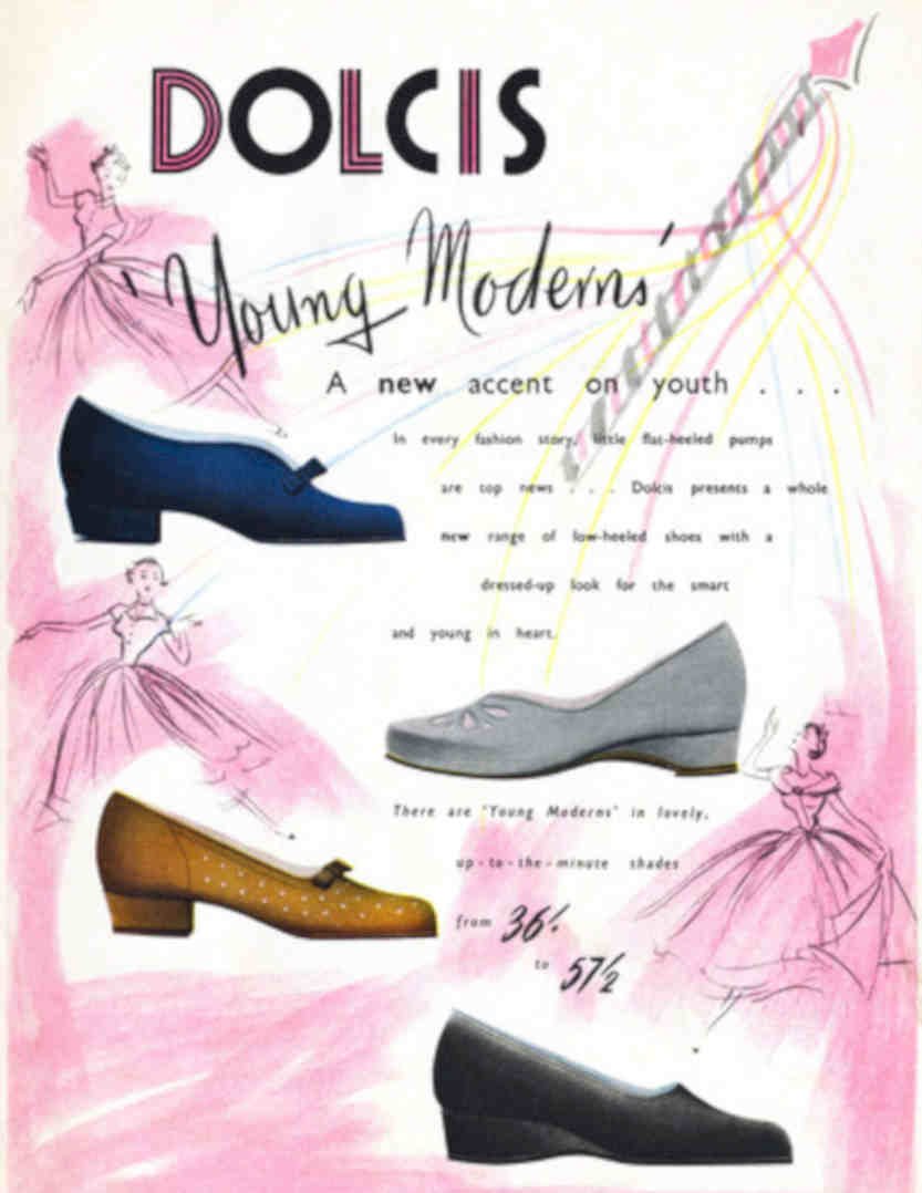 Dolcis Moderns Shoes Vintage Retro Advert Poster A4 Photo Print