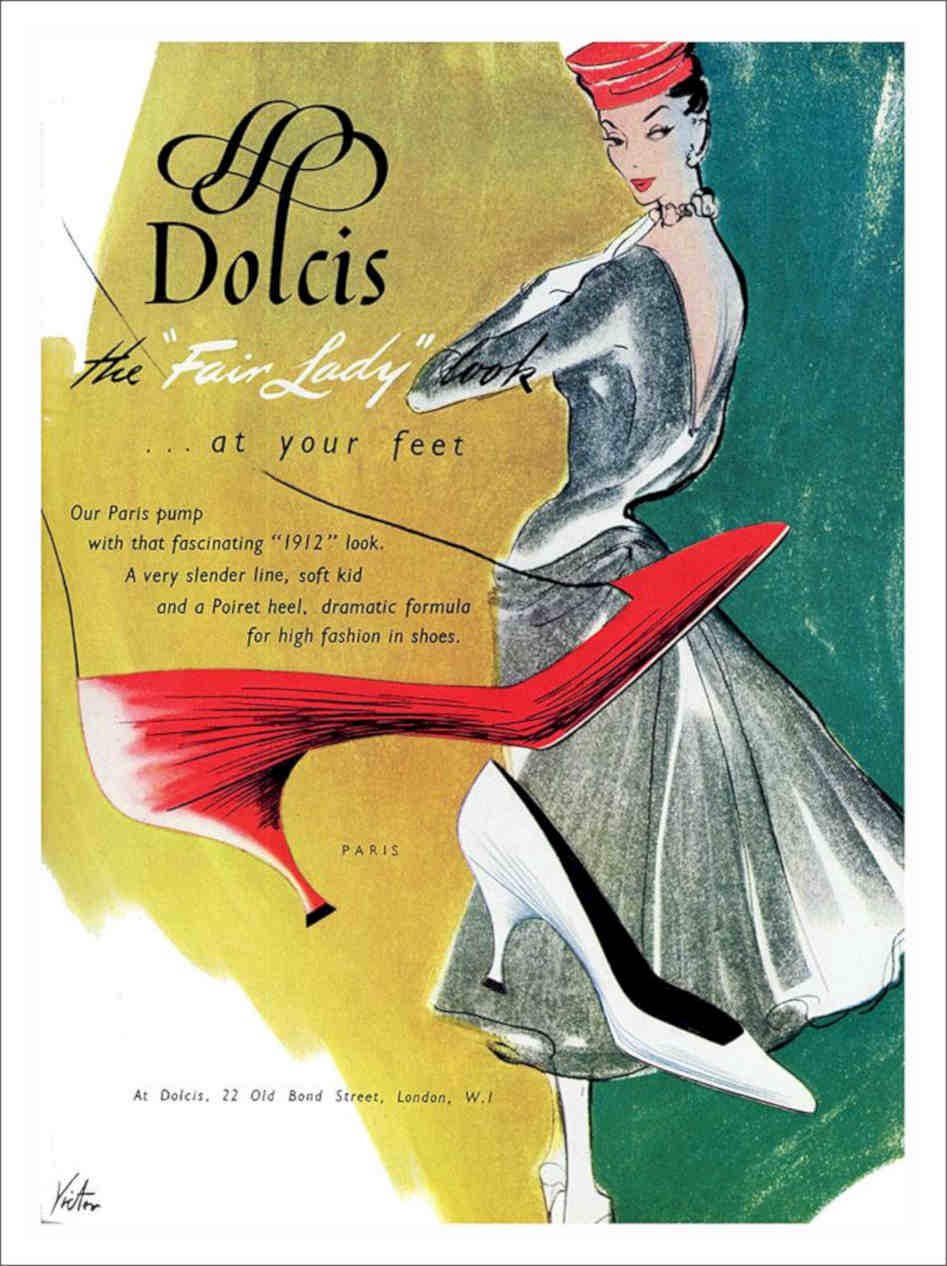 Dolcis Shoes 1950s Vintage Retro Advert Poster A4 Photo Print