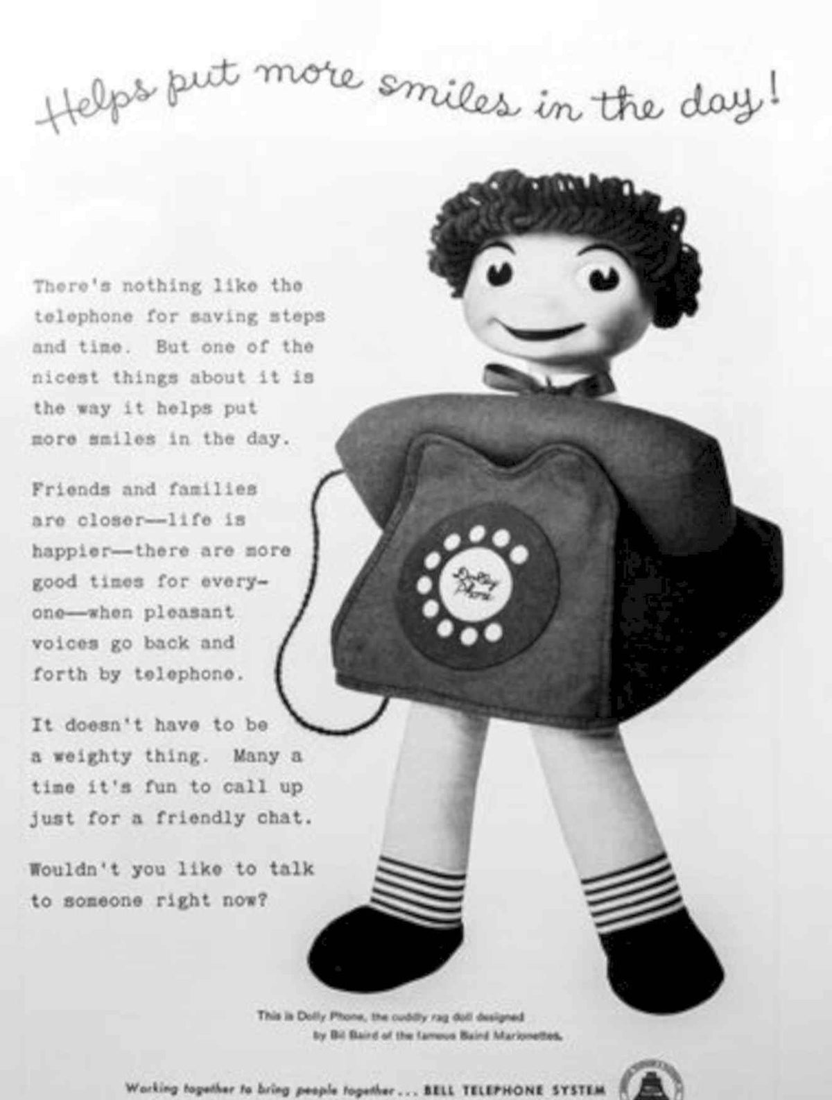 Dolly Phone Rag Vintage Retro Advert Poster A4 Photo Print
