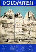 Dolomiten Mountains Map Vintage Retro Advert Poster A4 Photo Print