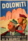 Dolomiti Mountains Visit Vintage Retro Advert Poster A4 Photo Print