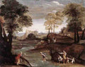 Domenichino Landscape With Ford A4 Photo Print