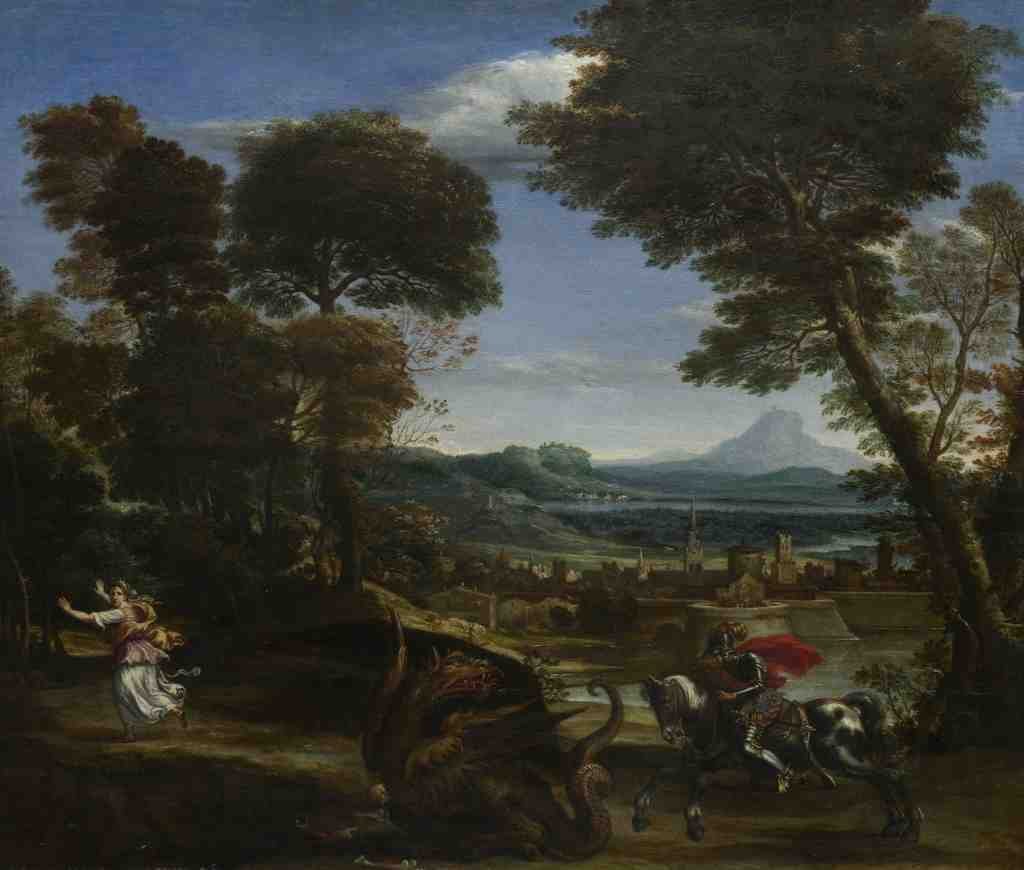 Domenichino Saint George killing the Dragon A4 Photo Print