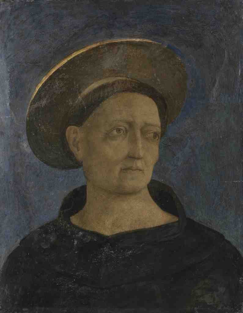 Domenico Veneziano Head of a Tonsured, Beardless Saint A4 Photo Print