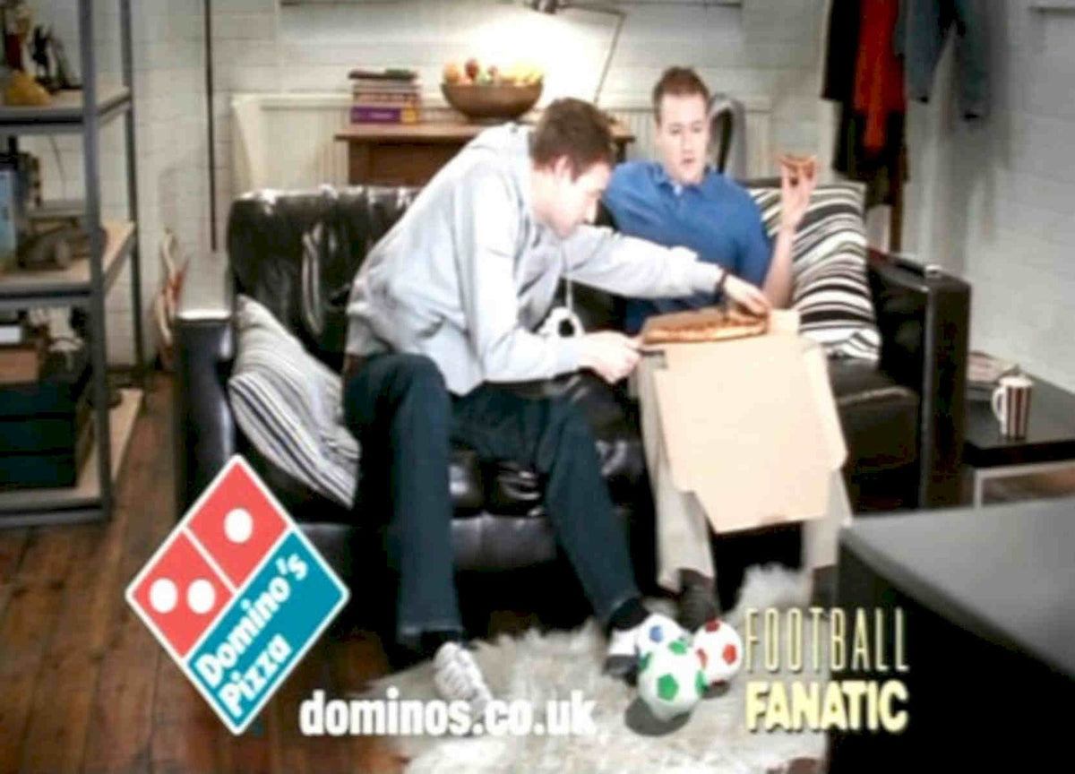 Dominos Pizza Football Vintage Retro Advert Poster A4 Photo Print