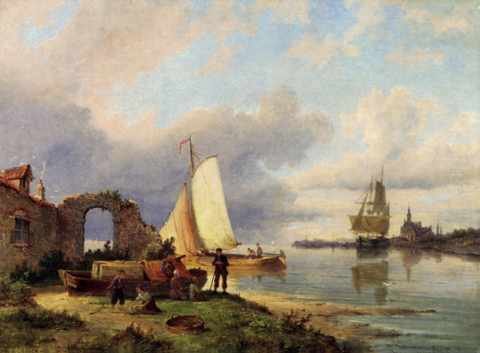 Dommersen Pieter Christiaan On The Spaarne Haarlem A4 Photo Print