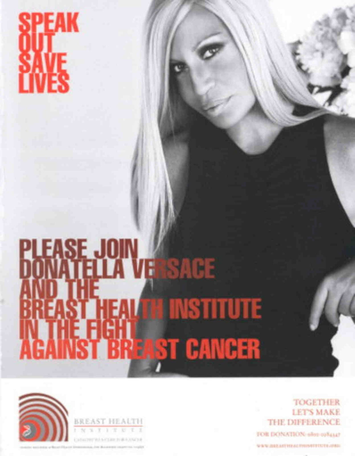 Donatella Versace Flowers Vintage Retro Advert Poster A4 Photo Print